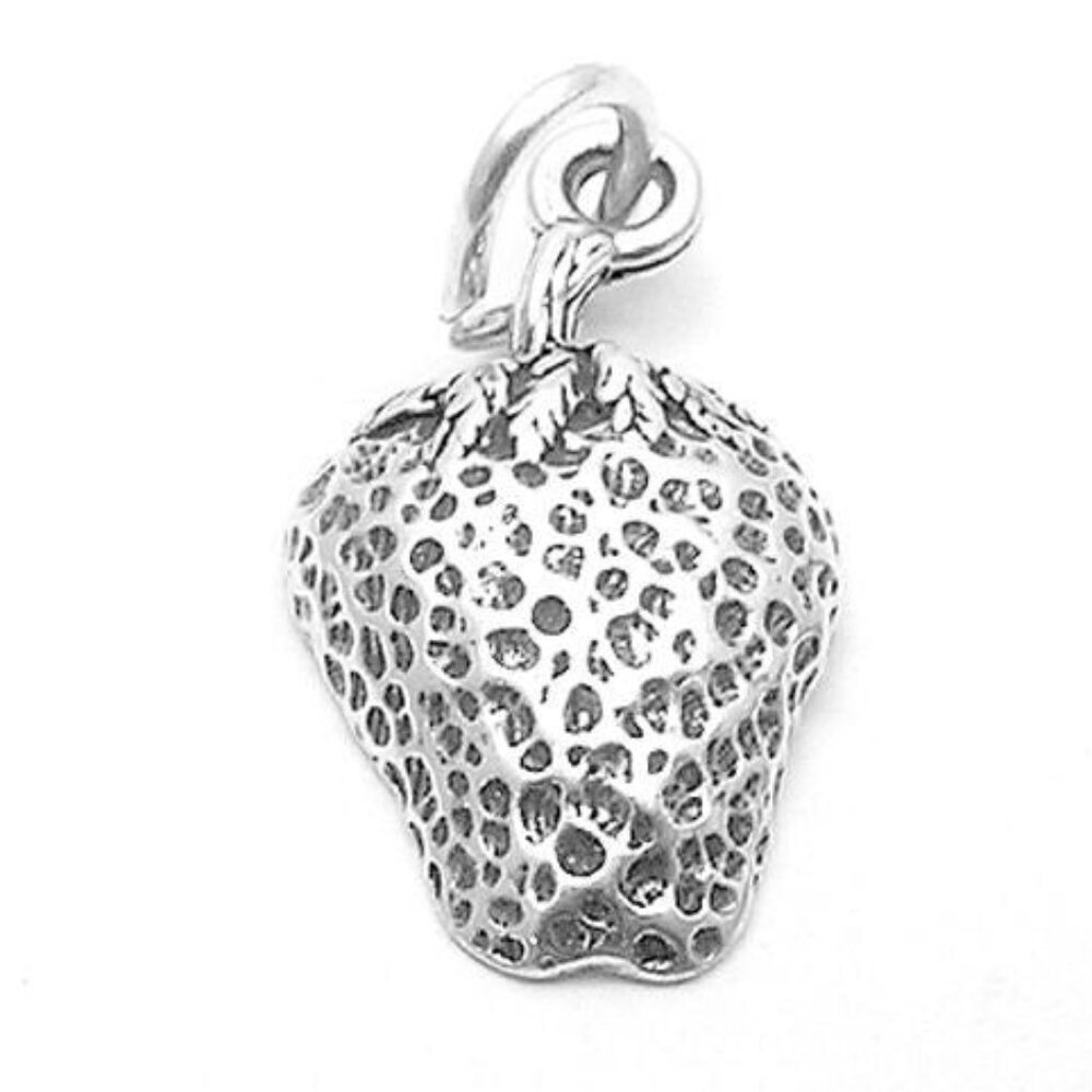 Strawberry Charm In Sterling Silver